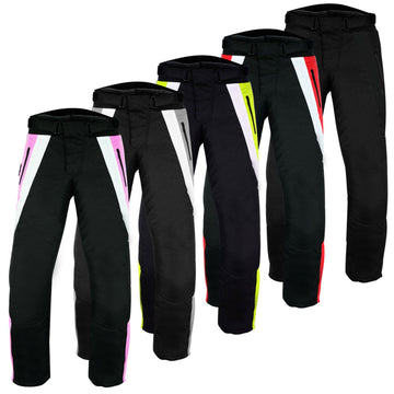 Ladies Motorbike Motorcycle Waterproof Cordura Textile Trousers Pants Armours - biznimart